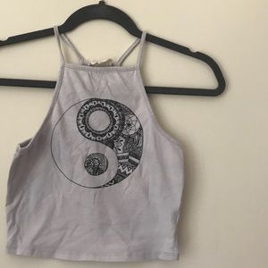 Ying yang cami crop top